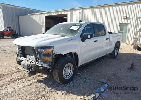 2025 Chevrolet Silverado 1500 4Wd Standard Bed Wt из США, поврежденный, VIN 1GCPKAEK0SZ271003